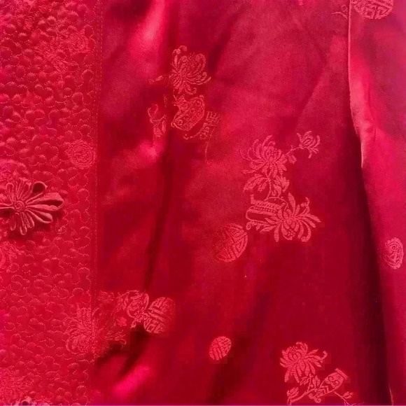 Women’s Black and Red Vintage Oriental Reversible Jacket. No size tag. - Picture 11 of 12